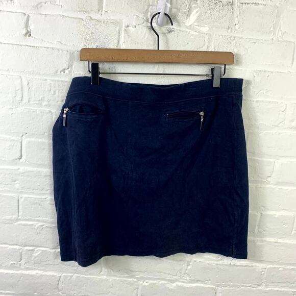 Jones New York Women's Casual Mini Skirt Regular Fit Black Size X-Large - Picture 2 of 5